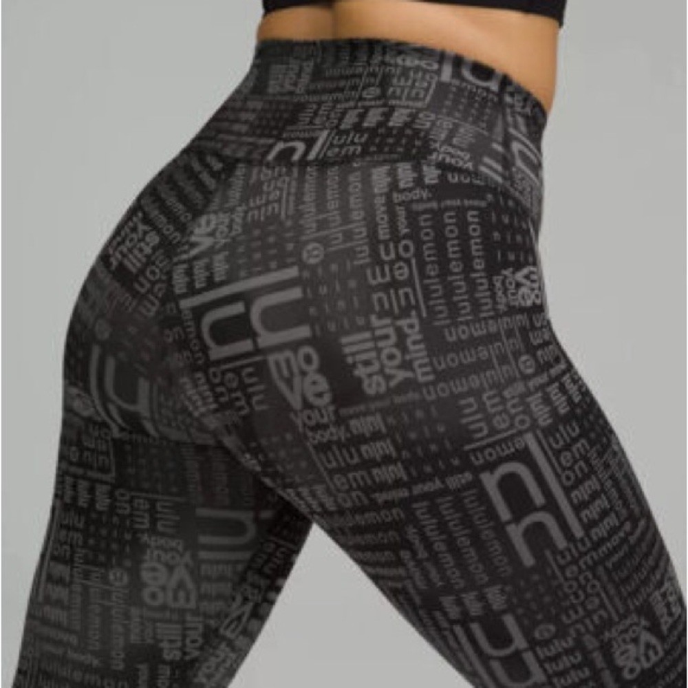 lululemon athletica Black Patterned Leggings